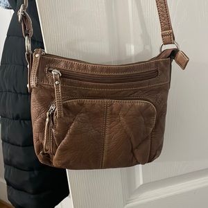 Brown Faux Leather Purse